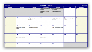 Social Media Strategy Calendar Example